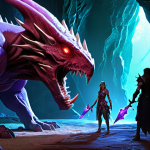 The Master Gatherer's Dance**
An agile Aion Daeva character, male or female, swiftly and precisely mining a vibrant, glowing vein of rare Akarium ore deep within a perilous, crystalline cavern system. The Daeva wears practical, light armor, their pickaxe glinting with efficiency. In the background, subtle hints of menacing, shadowy Aion-style creatures or rival players lurking, emphasizing the high-risk, high-reward nature of gathering in contested zones. Dynamic lighting highlights the glowing Akarium vein and the Daeva's focused, determined expression. High fantasy, action-oriented, vivid colors.

**
