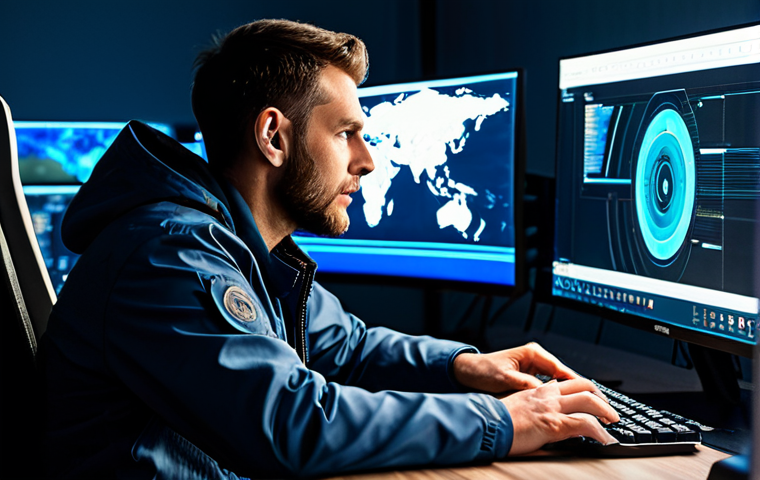 A focused, professional person, acting as a raid leader, sitting at a high-tech desk. They are wearing a modest, comfortable yet professional gaming jacket over a clean shirt, fully clothed, appropriate attire. The scene is a modern gaming room, surrounded by multiple large monitors displaying complex tactical maps and game data, with subtle glowing keyboard and mouse. The atmosphere is calm and strategic, with the background slightly blurred to emphasize the subject. High-resolution photograph, cinematic lighting, professional studio shot, perfect anatomy, correct proportions, natural pose, well-formed hands, proper finger count, natural body proportions, safe for work, appropriate content, fully clothed, professional.