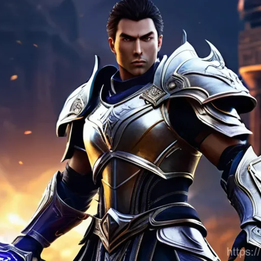 아이온 클래스간 밸런스 - **Aion Gladiator's Evolved Stance:** A determined male Aion Gladiator, clad in intricate, polish...