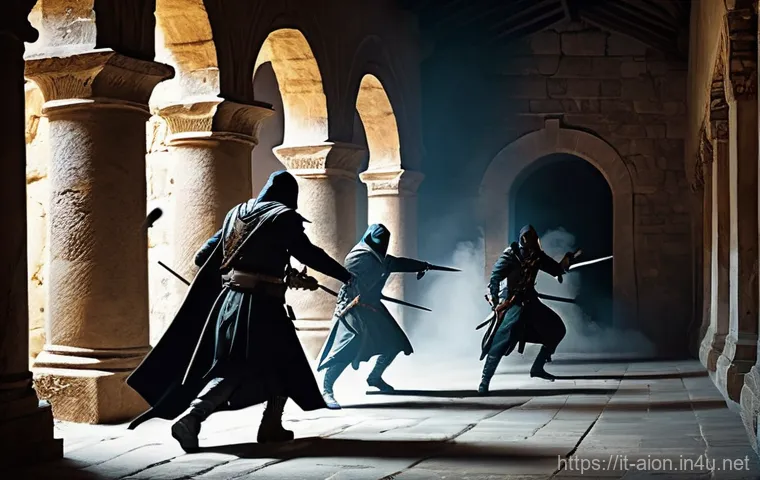 아이온 소규모 전투 전략 - **Prompt:** A dynamic fantasy MMORPG battle scene depicting three characters exhibiting perfect team...