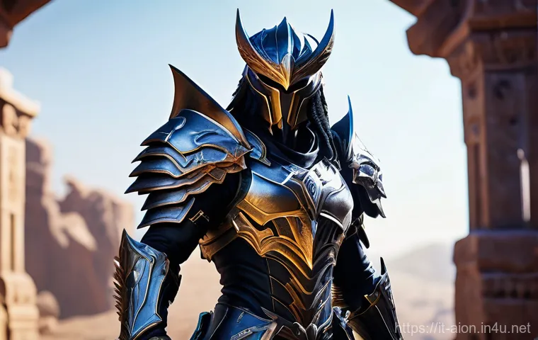아이온 PvP 전용 필드 - **Aion PvP: The Predator's Gaze** A highly detailed, cinematic shot of a solo Daeva character, a...