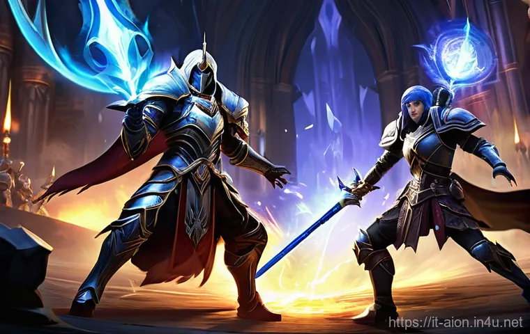 아이온 PvP 전용 필드 - **Aion PvP: Tactical Retreat and Resourcefulness** A dynamic, action-packed scene featuring a fe... 아이온 PvP 전용 필드 - **Aion PvP: Tactical Retreat and Resourcefulness** A dynamic, action-packed scene featuring a fe...