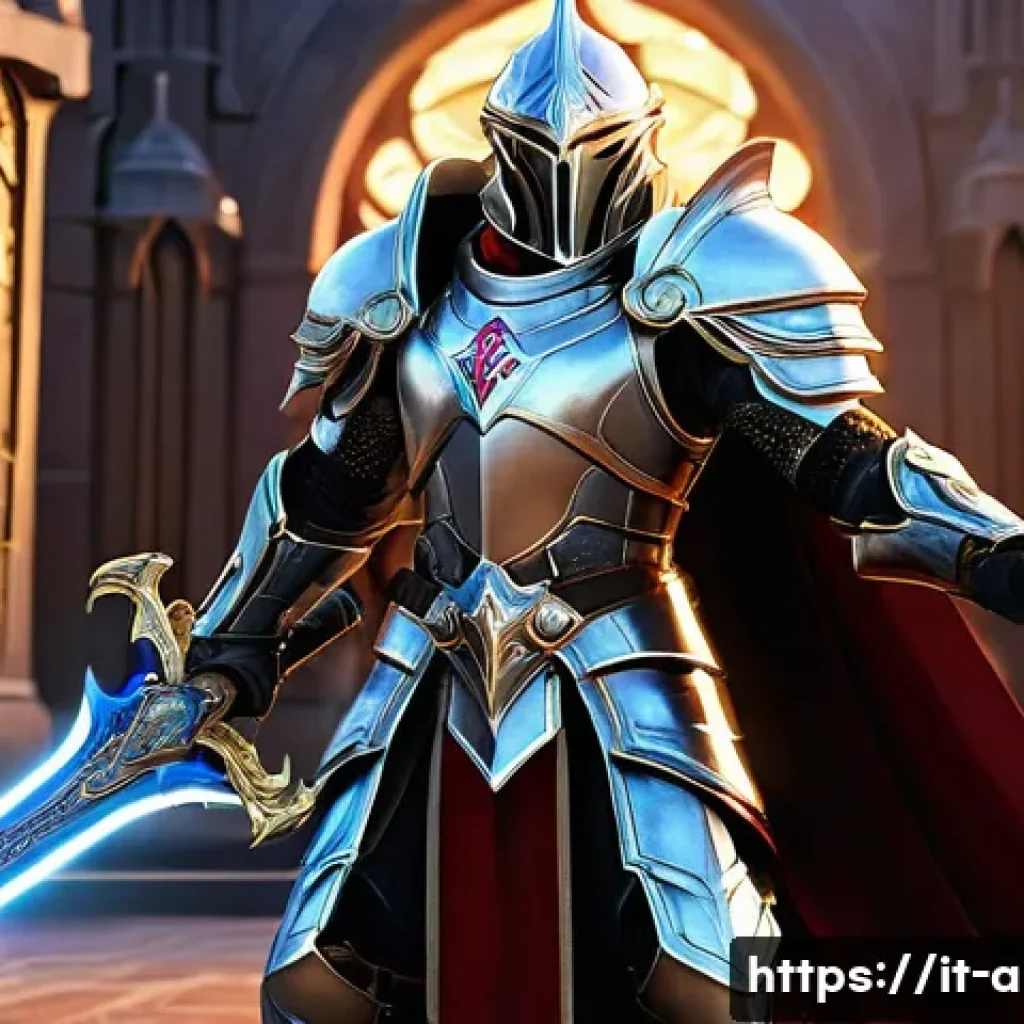 아이온 직업별 추천 무기 - **Aion Templar's Legendary Stand:** A heroic Daeva Templar, fully clad in elaborate, gleaming silver...
