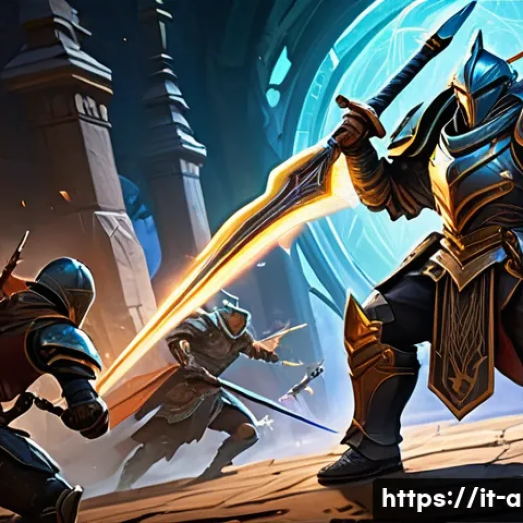 아이온 전투 분석 툴 - A detailed digital illustration of a fantasy MMORPG battle scene focused on skill usage and timing: ...