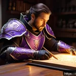 아이온 제작 아이템 등급 - A skilled fantasy craftsman&rsquo;s workshop, filled with glowing rare materials and magical tools, crafti...