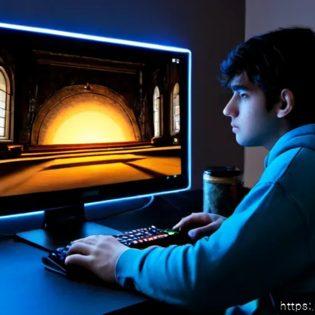 아이온 게임 오류 해결 - Photorealistic evening scene in a cozy modern apartment in Rome, a young Italian gamer wearing a cas...